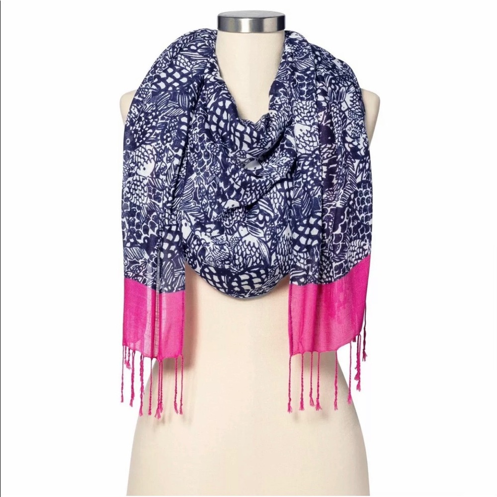 NEW Lilly Pulitzer for Target Upstream Fringed Scarf